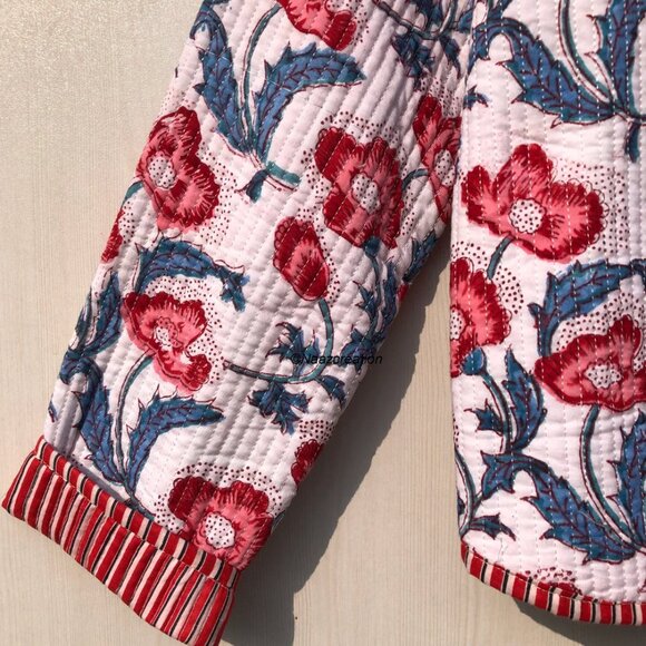 Reversible Block Print Quilted Jacket - Picture 4 of 5
